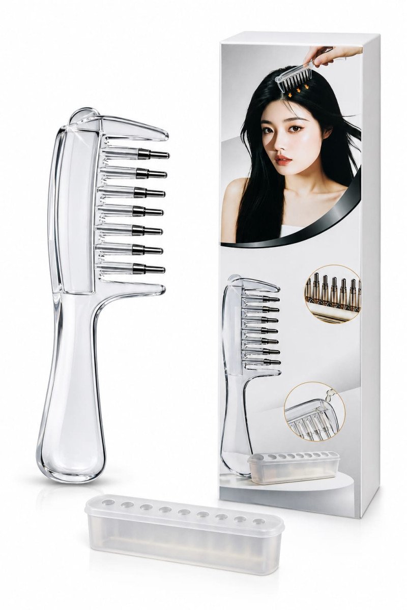 Hair Oil Applicator - For Scalp Massager Roller Ball Precise Portable | Scalp Oil Dispenser Comb for Women Roots Hairline All Types, Spa Travel Salon Home Images