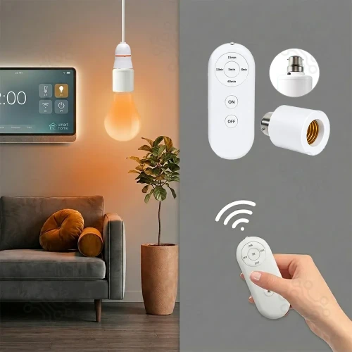 Wireless Remote Control Lamp Holder B22 to E27